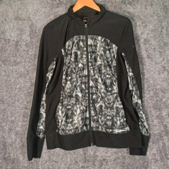 Eddie Bauer momentum light jacket black crome women's size large - Picture 4 of 8